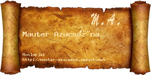 Mauter Azucséna névjegykártya